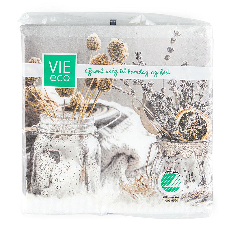 Serviettes Vie Eco, paquet de 20, 33 x 33 cm