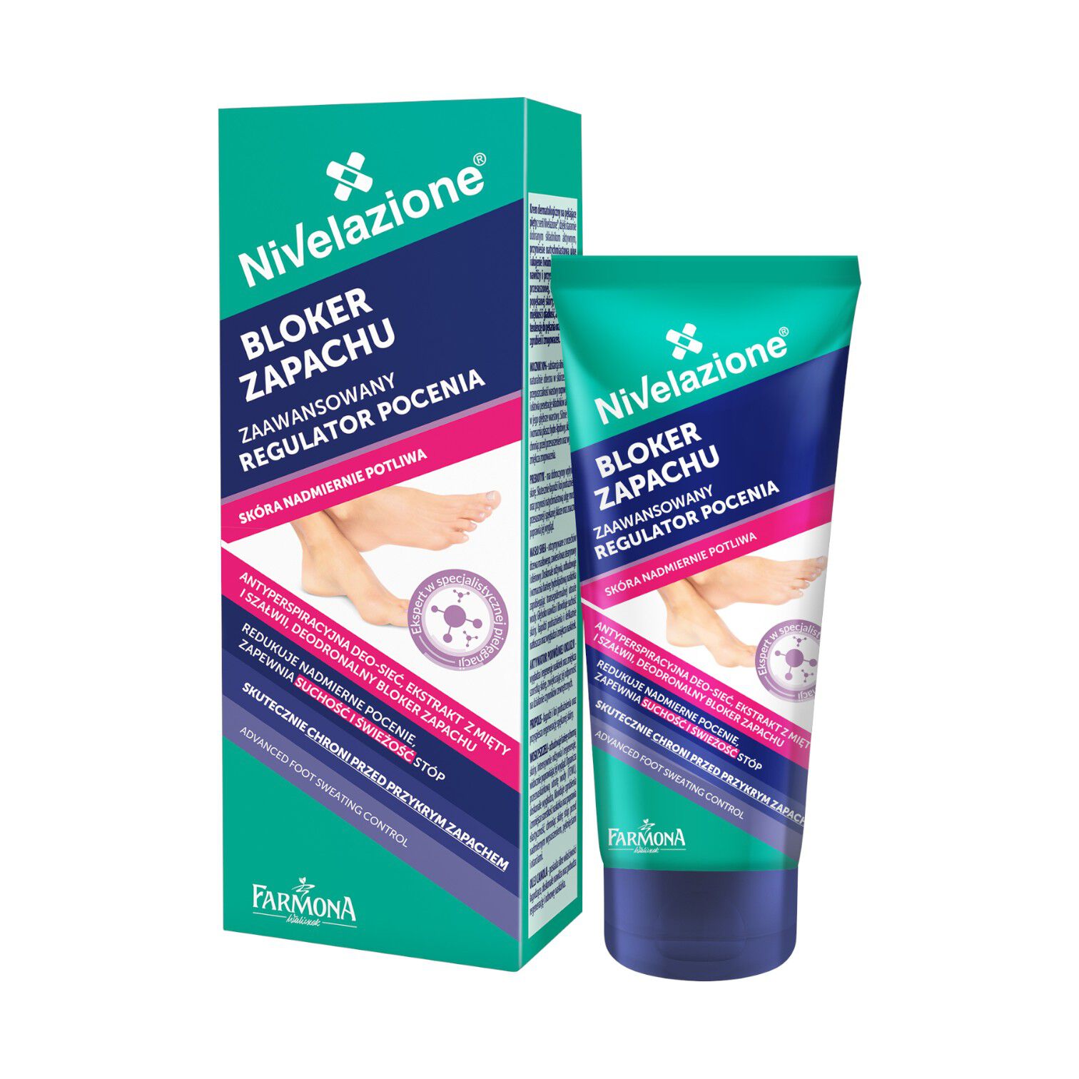 Nivelazione zaawansowany regulator pocenia do stóp 75ml Bloker zapachu
