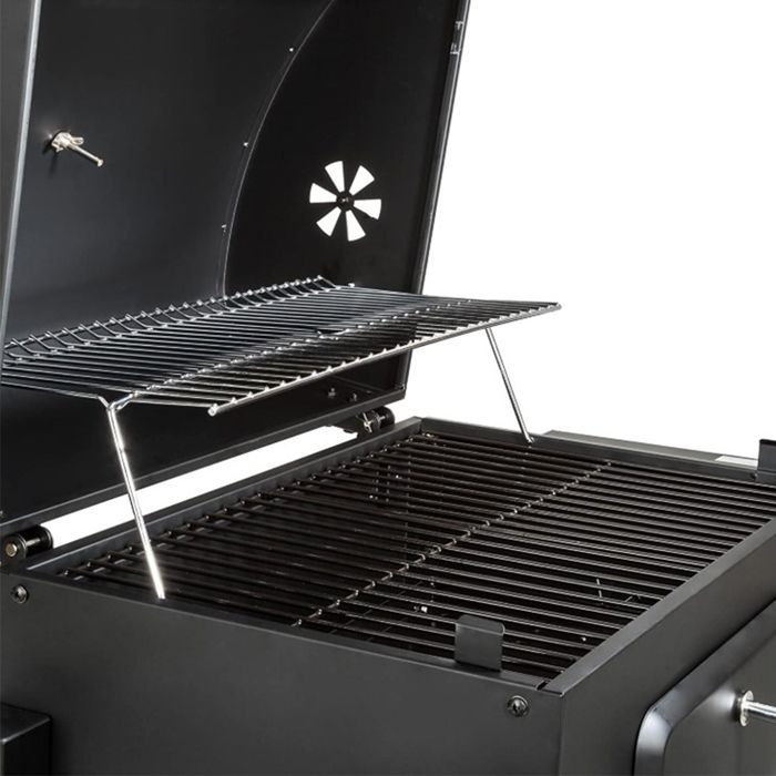 KEDIA Mobiele Buitenbarbecue, Zwart, Metaal, Op Verrijdbaar, Buiten in de Tuin, Houtskool, Draagbaar