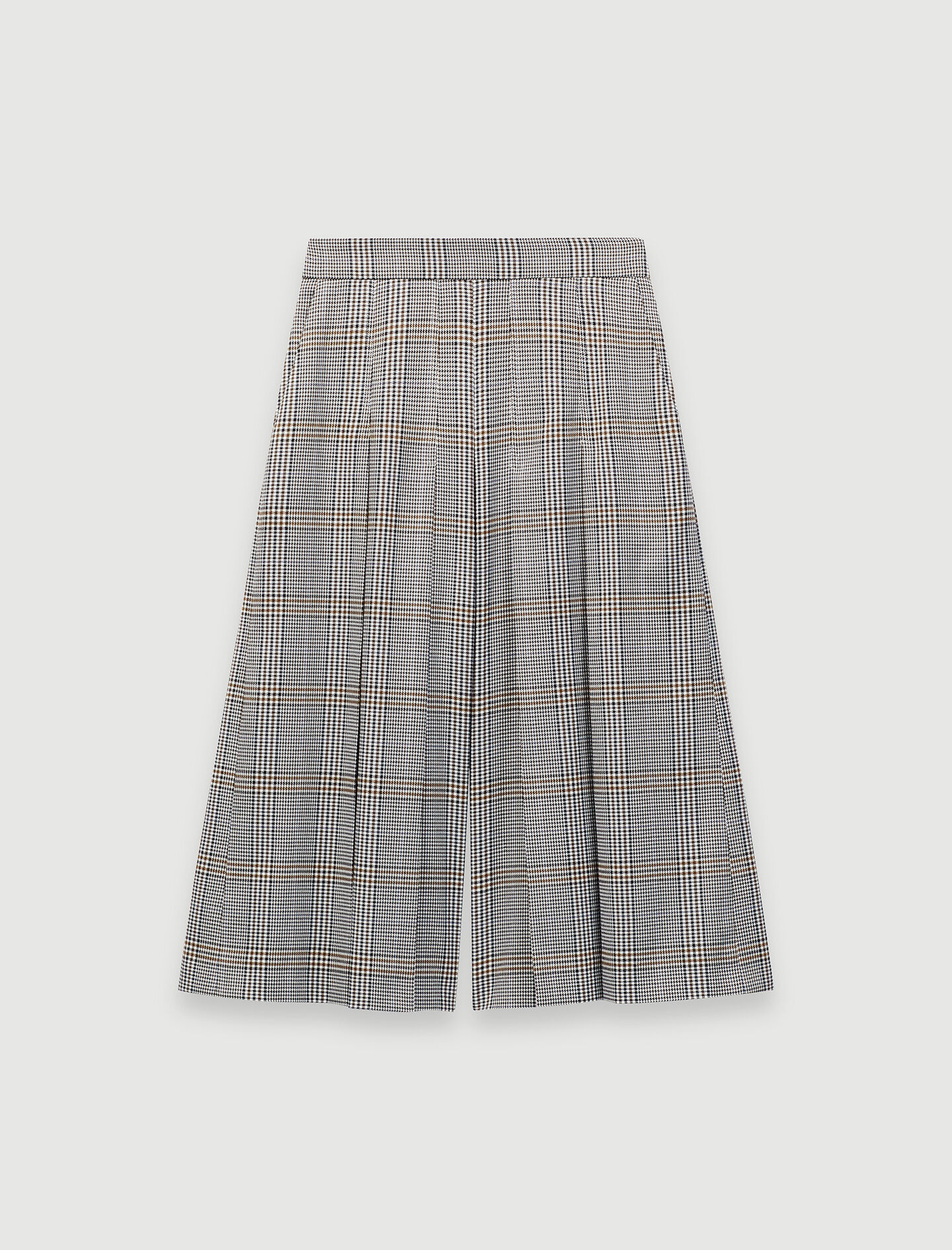 Pantaloni în carouri stil Bermuda - Gri