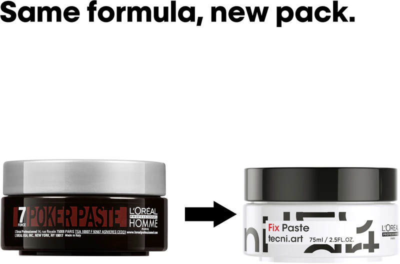 Pasta modeladora L'Oréal Professionnel Homme 7 Poker com fixação muito forte