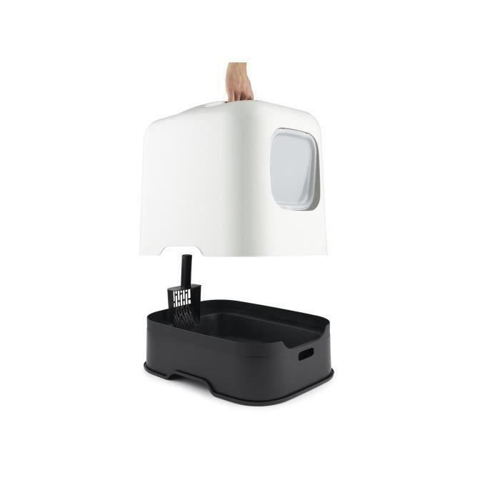 ROTHO - Lettiera per gatti 51 x 39 x 40 cm - Vassoio per lettiera - Vischio Bianco