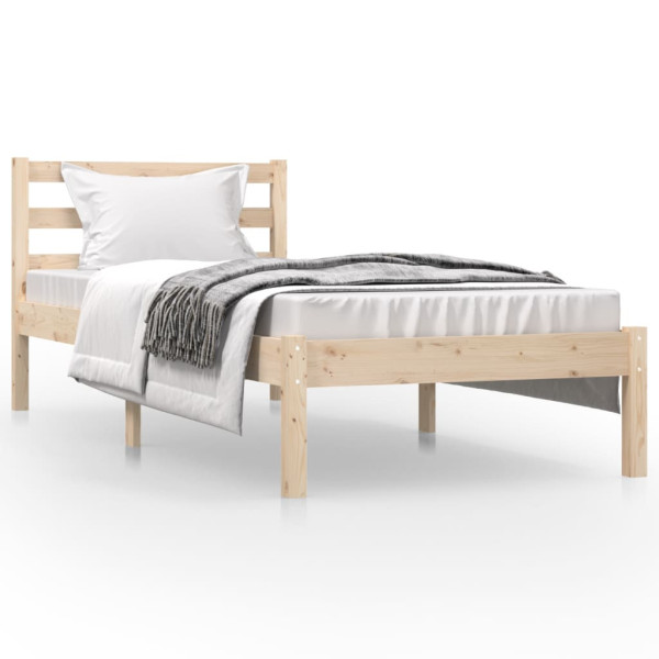 Łóżko Drewniane Rama Łóżka Sofa Brązowe Do Sypialni Pokoju 75x190 cm