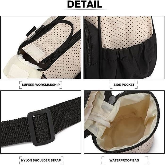 Sac à Main Langer Bébé Maman Set de 5pcs pour Promenade-Noir
