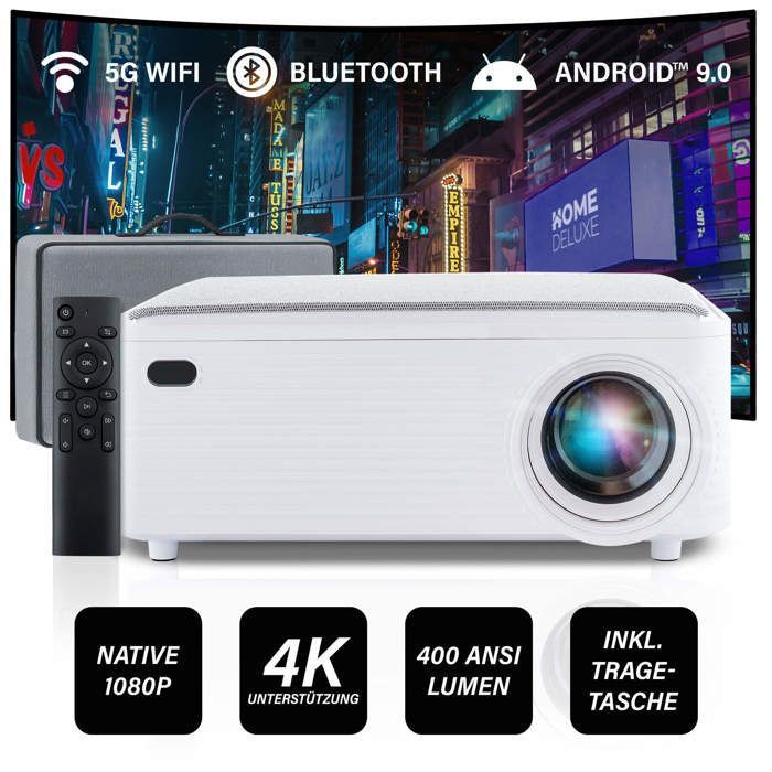 Projetor 4K 400 ANSI lumens HOME DELUXE LINO