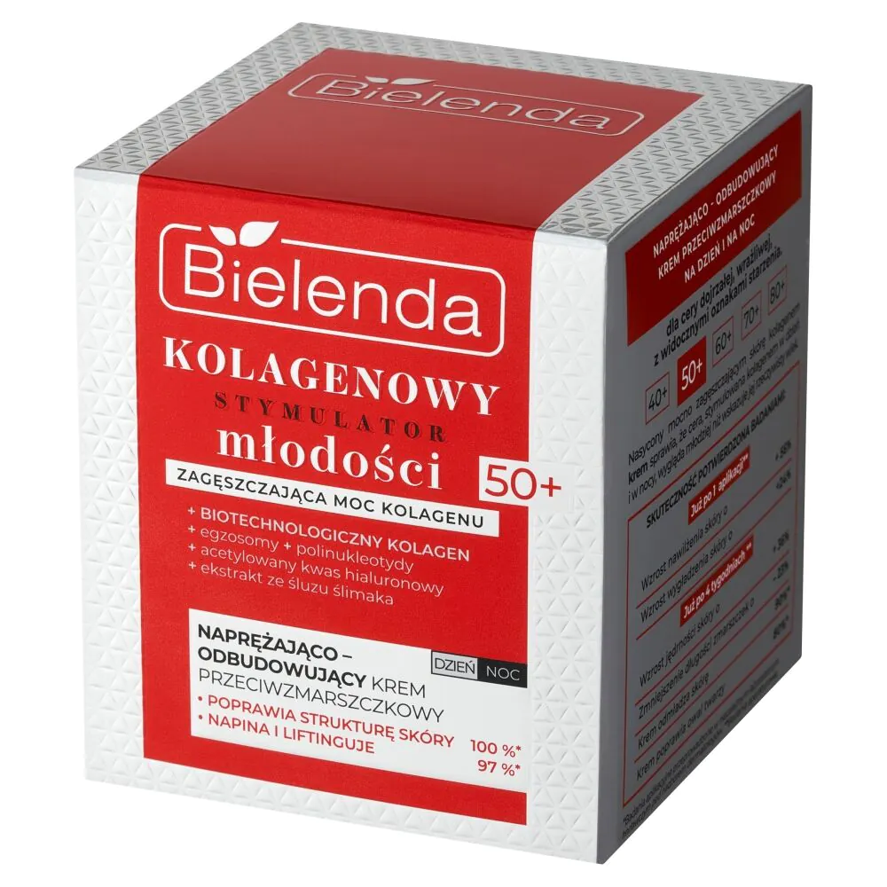 Bielenda Kolagenowy Stymulator Młodości krem naprężająco-odbudowujący 50+ dzień/noc