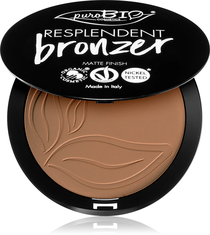 pó bronzeador Resplendent da puroBIO Cosmetics com acabamento matte