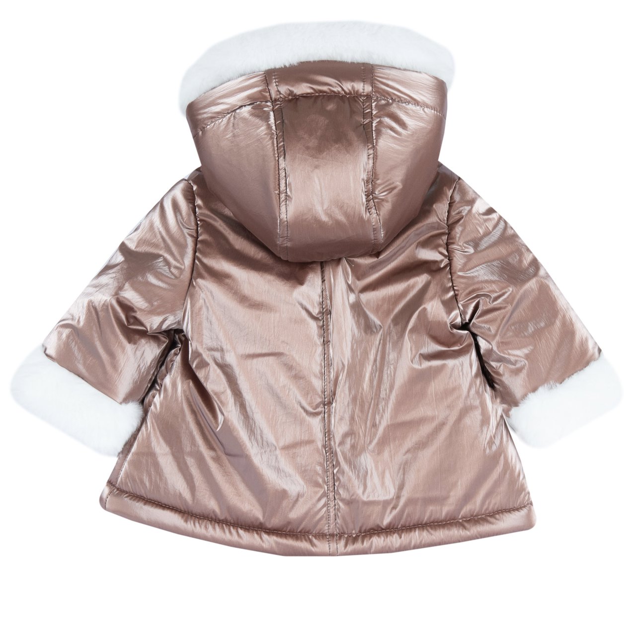 Abrigo acolchado efecto cobre