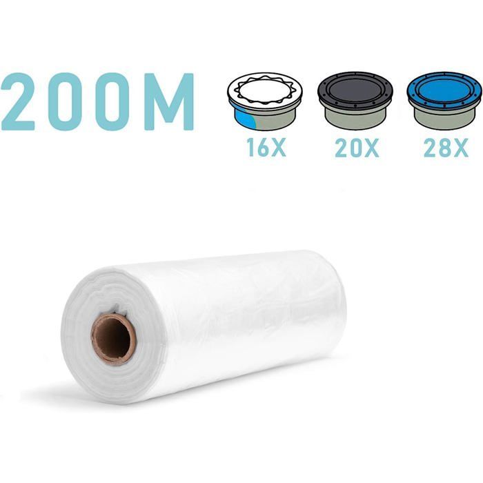 Recharge De Poubelle À Couches Compatible Avec Tommee Tippee Sangenic Et Autres Cartouches De Poubelle À Couches - Tube Recharge-200