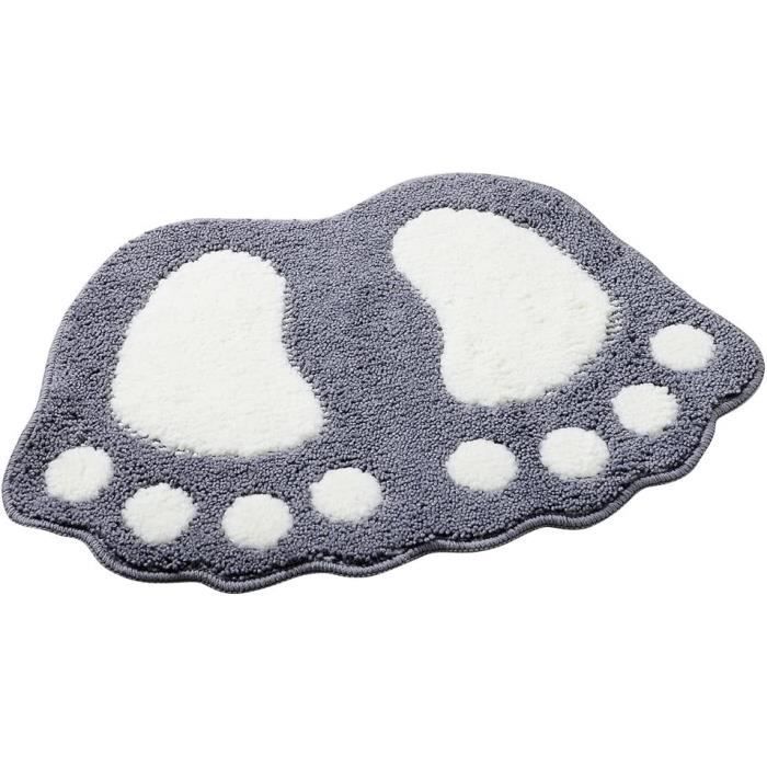 Tapete de banho - ZGEER - 48x67cm - Antiderrapante - Microfibra - Cinza