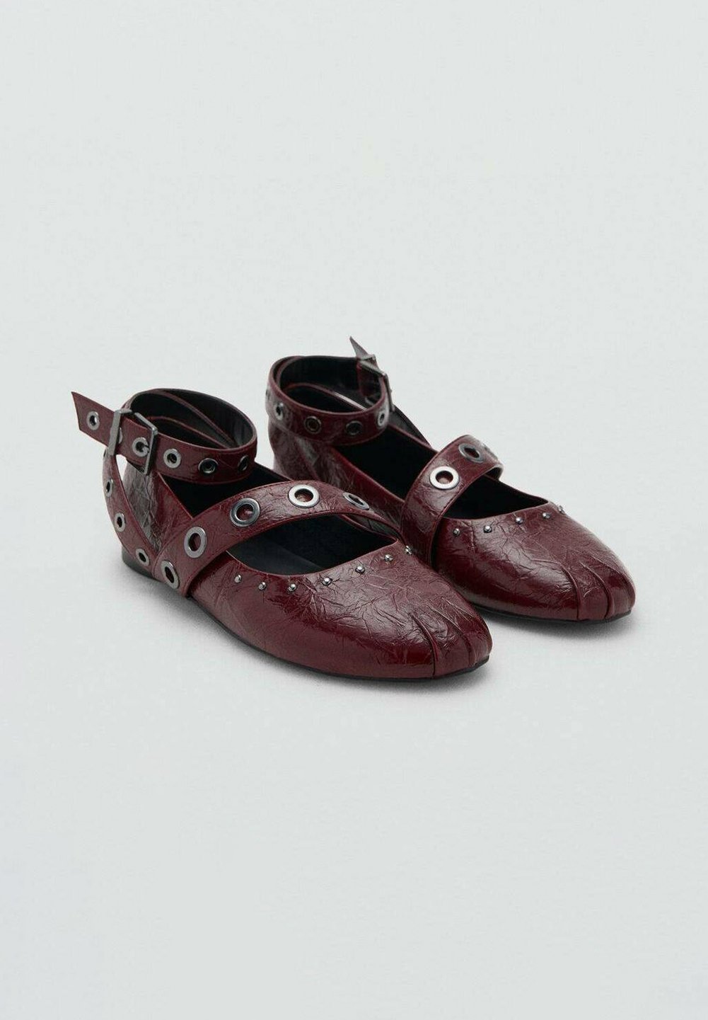 Ballerines Mango Kids BALLERINA TEEN - Ballerines à bride cheville - bordeaux