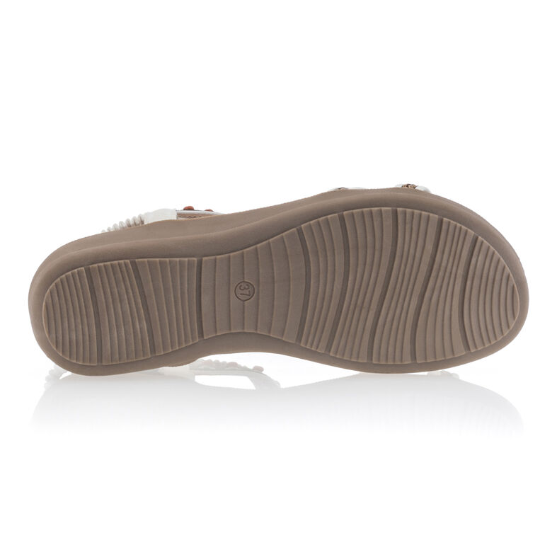 Weiße Damensandalen / Zehenfreie Schuhe