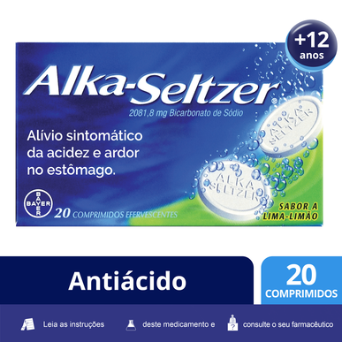 Alka Seltzer 2081-8mg k požití a pálení žáhy, 20 šumivých tablet.