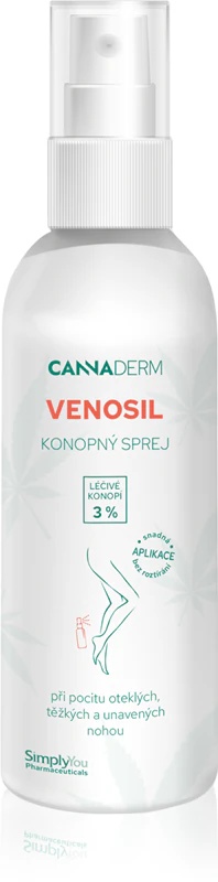 Cannaderm Venosil sprej za noge s konopljo in aktivnim sredstvom konoplje