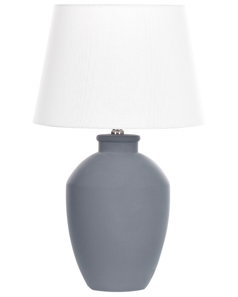 Lampa lampa stołowa nocna ceramiczna szara