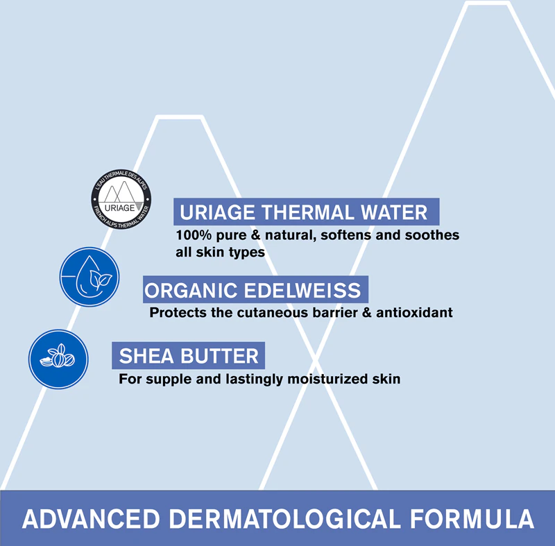 Uriage Bébé 1º Creme de Limpeza: creme de limpeza suave para bebês desde o nascimento.