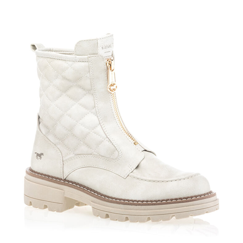 Weiße Damenstiefel / Stiefeletten