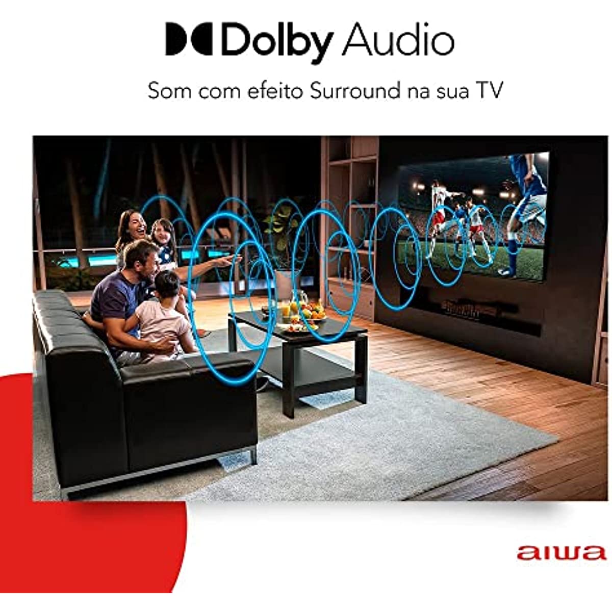 SmartTV Aiwa 50” 4K, Ultra-Thin Edge, HDR10, Dolby Áudio - AWS-TV-50-BL-01 TV 50