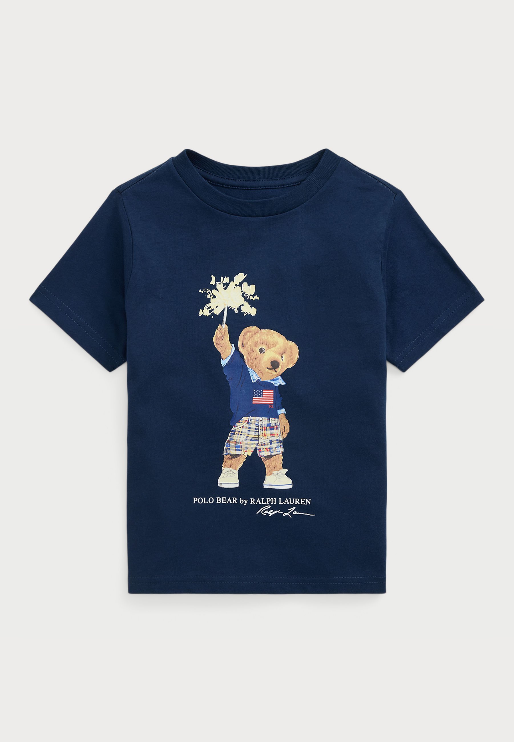 Koszulka Polo Ralph Lauren POLO BEAR COTTON JERSEY T-SHIRT - Koszulka z nadrukiem - granatowa