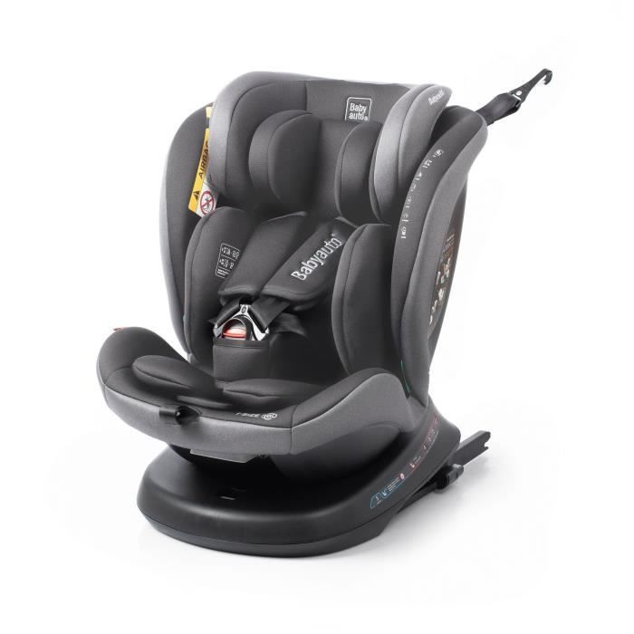 Bilbarnstol - BABYAUTO - RODIA - Grupp 0/1/2/3 - 40/150 cm - I-Size Plus - Isofix - Vridbar - Liggbar - Förminskning - Grå