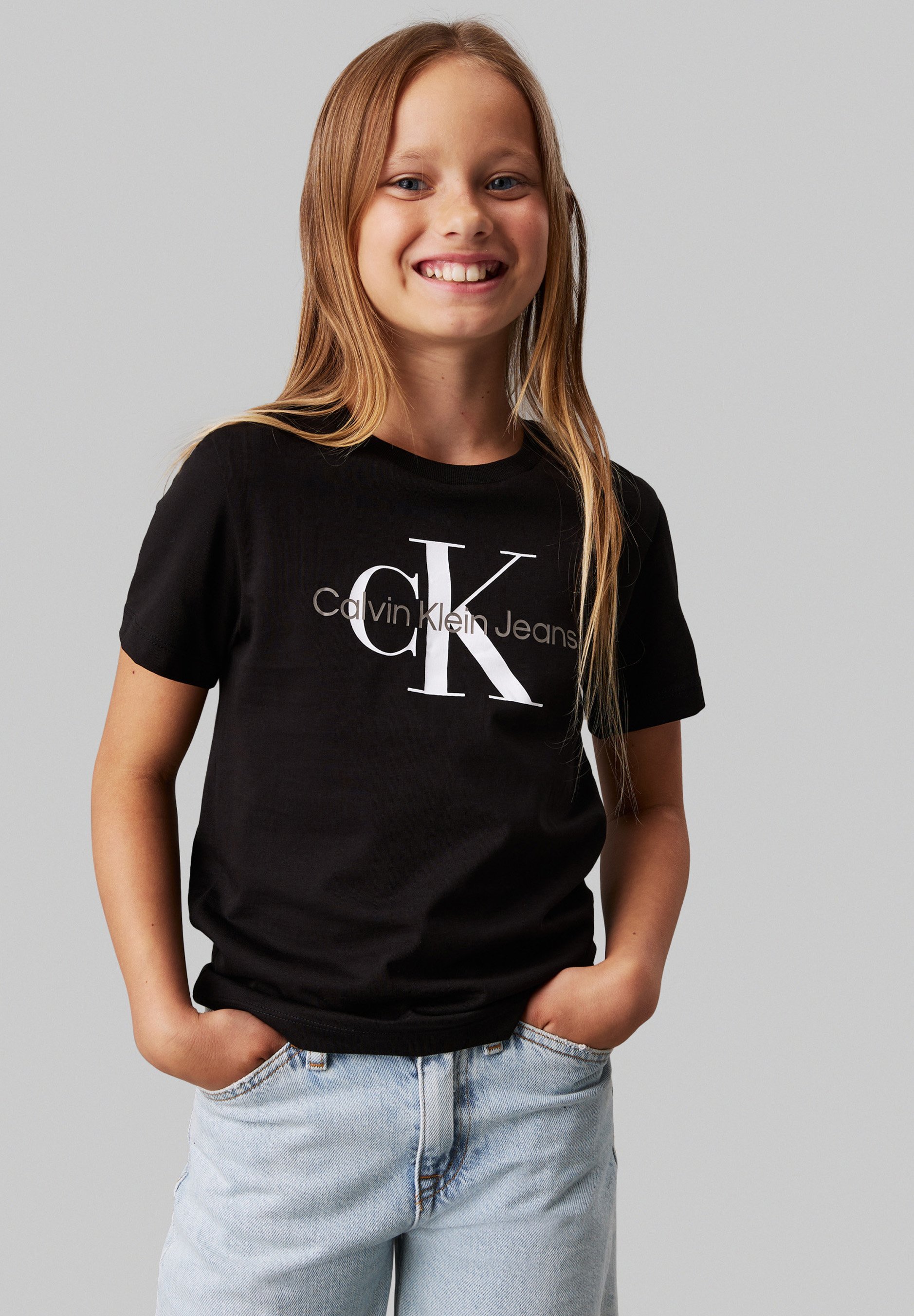 Calvin Klein Jeans MONOGRAM UNISEX - T-shirt met print - ck zwart