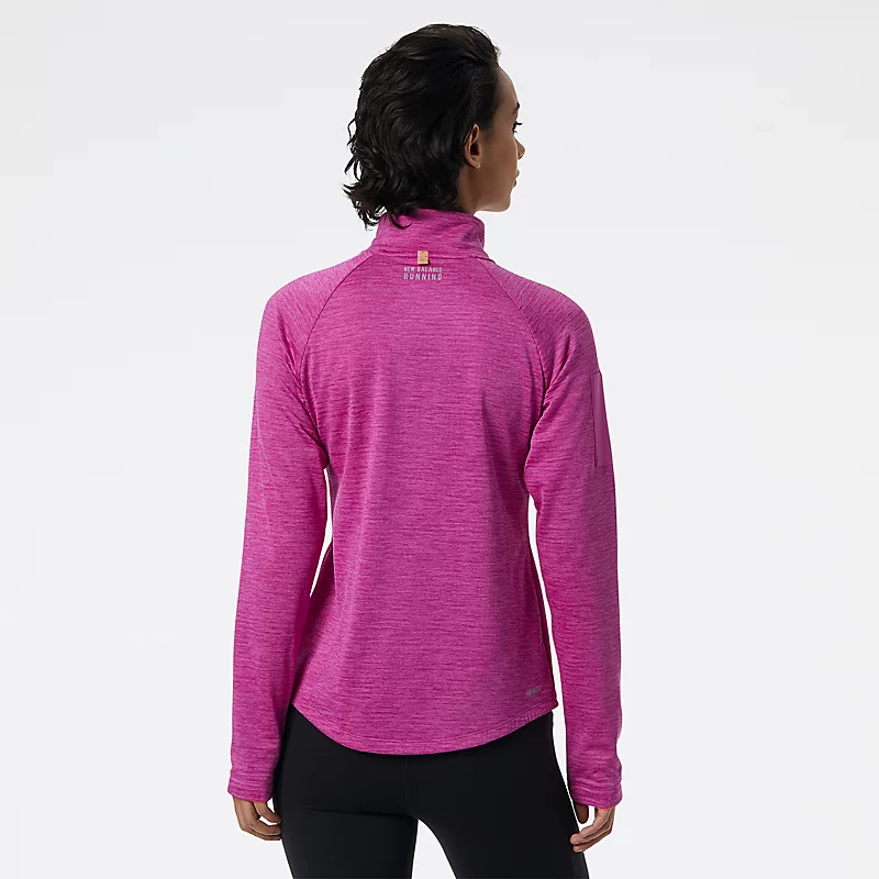 Dambluse NB Heat Grid Half Zip - MAGENTA POP HEATHER
