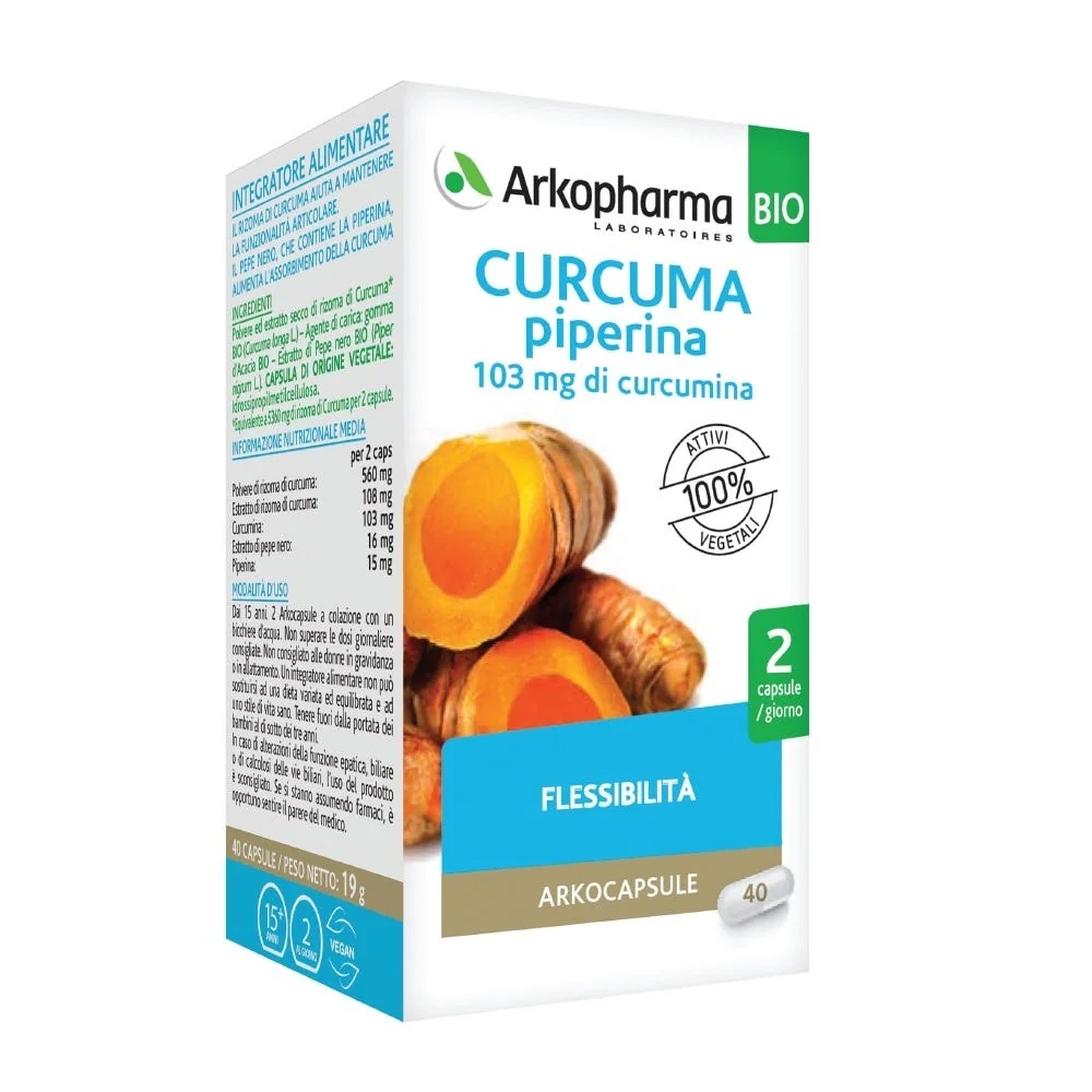 ARKOPHARMA Arkocps Curcuma + Pipérine 40 gélules sans conservateurs