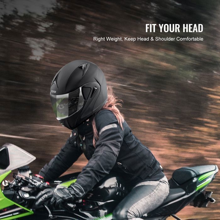 Casco de moto VEVOR - Lente intercambiable - para jóvenes y adultos, M