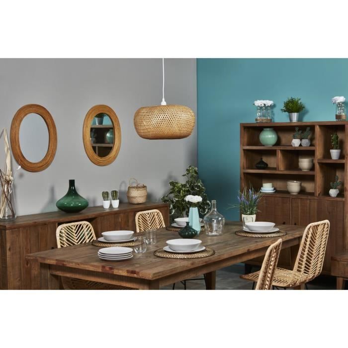 Pendant light - ATHM DESIGN - ANDERSON - Bamboo lampshade - Beige color - Diameter 45 cm