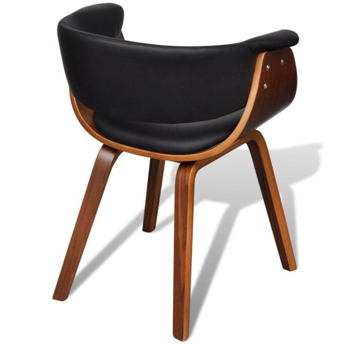vidaXL Chaise de salle à manger Bois courbé et similicuir
