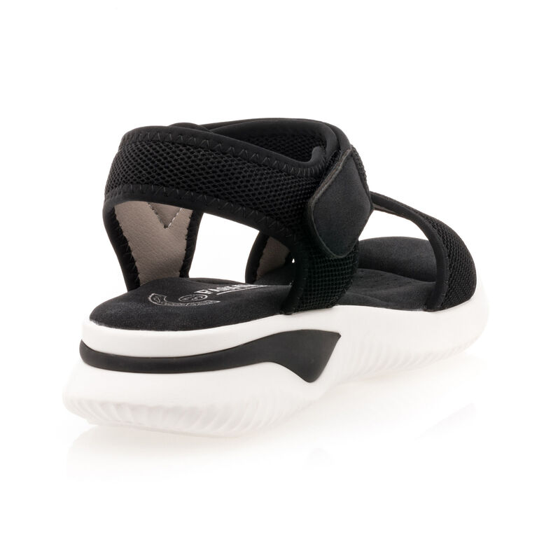 Svarte sandaler / sko med åpen tå til dame