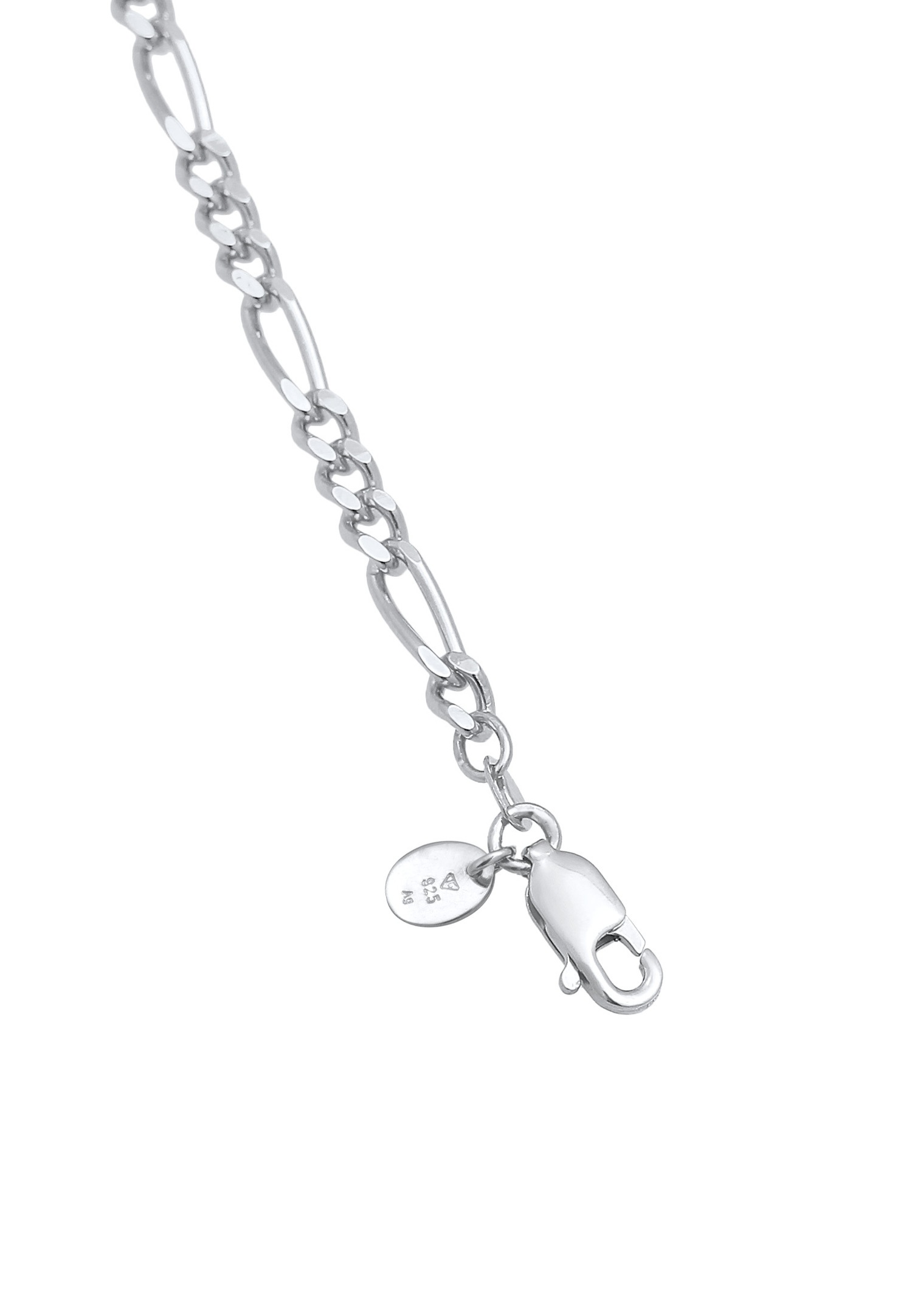 Elli PREMIUM Femme Choker Figaro Strong Basic Blogger en argent sterling 925