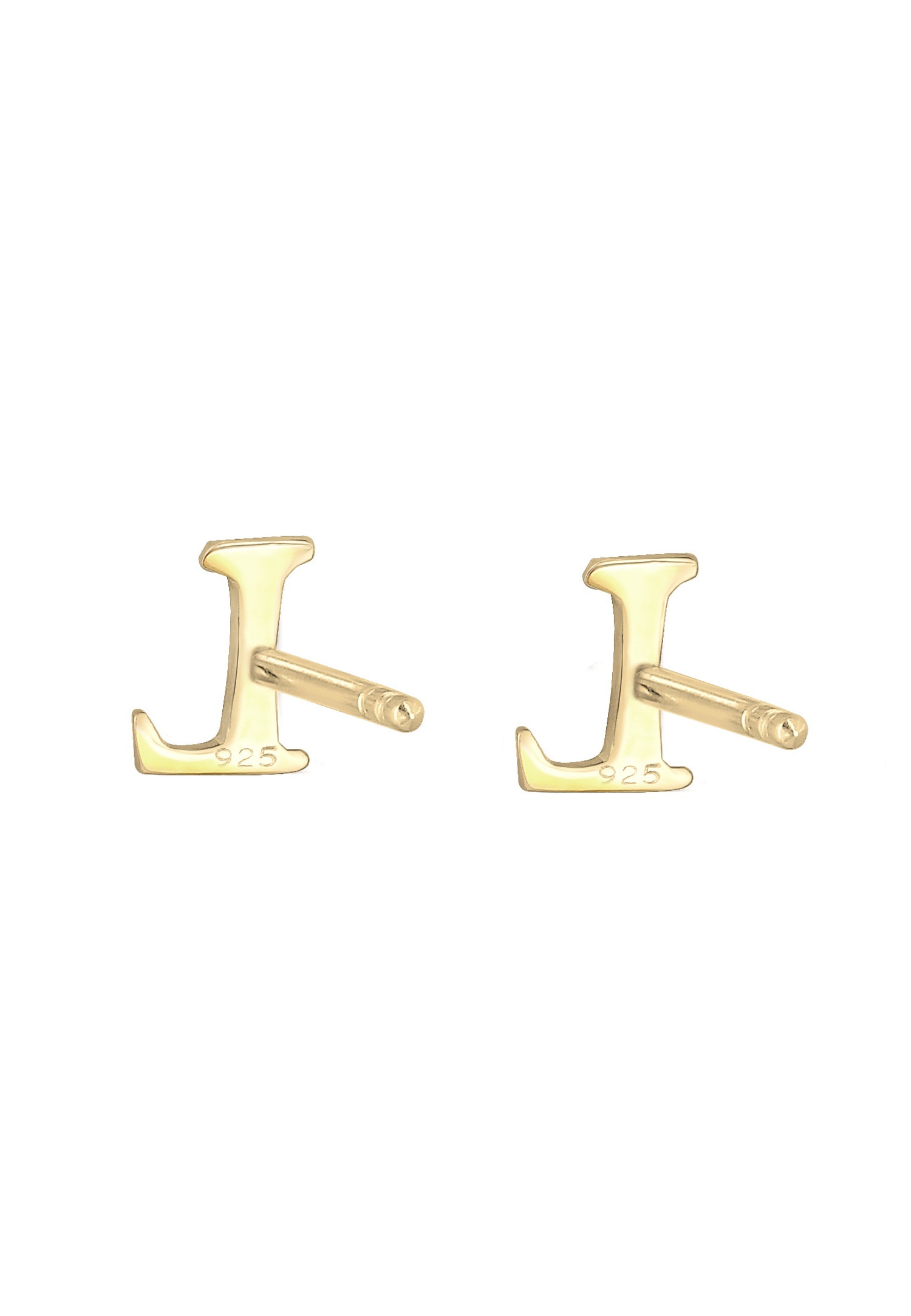 Elli Lettre L Clous d'Oreilles Femme - (925/1000) Argent