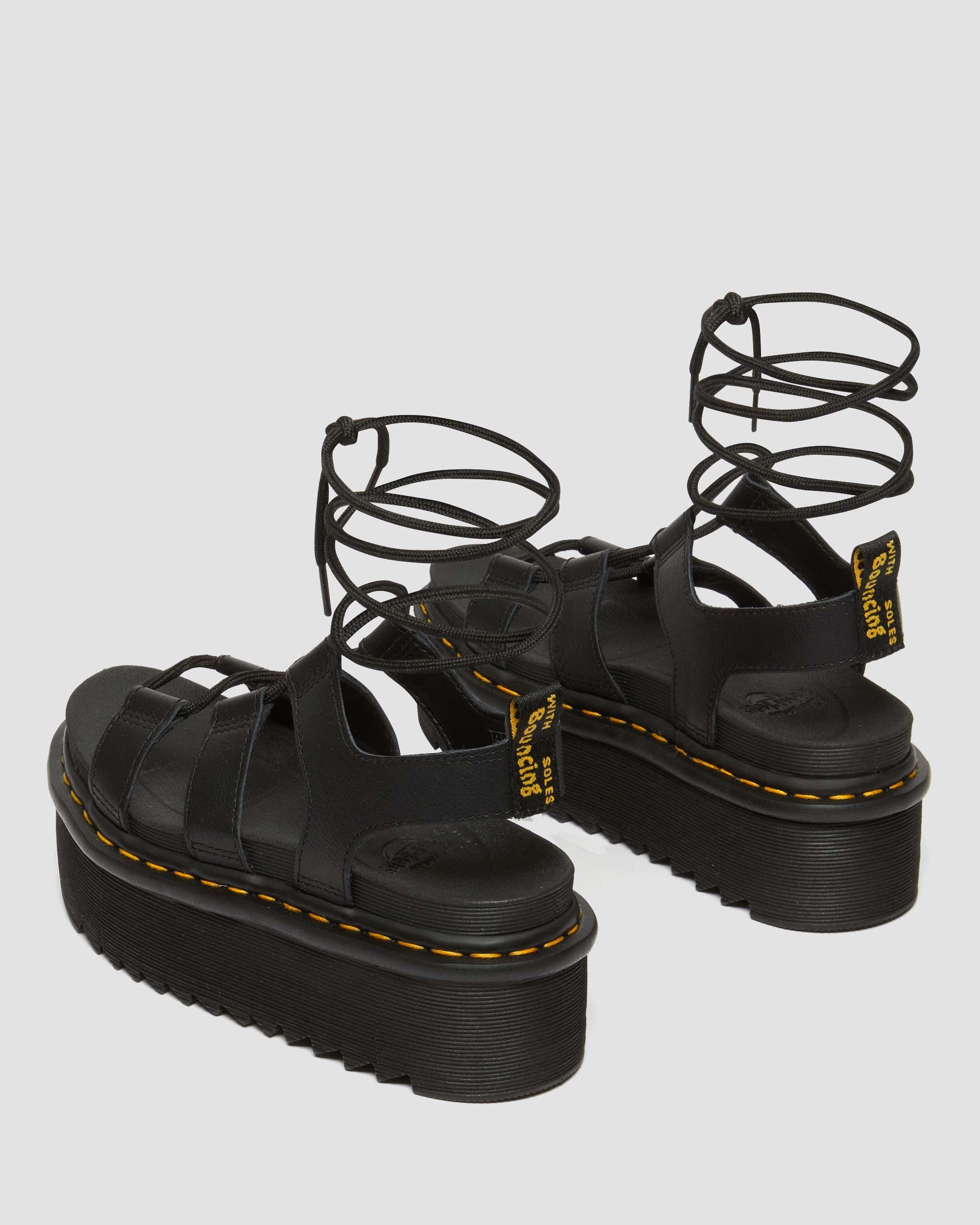 Nartilla Leder Gladiator Plateausandalen