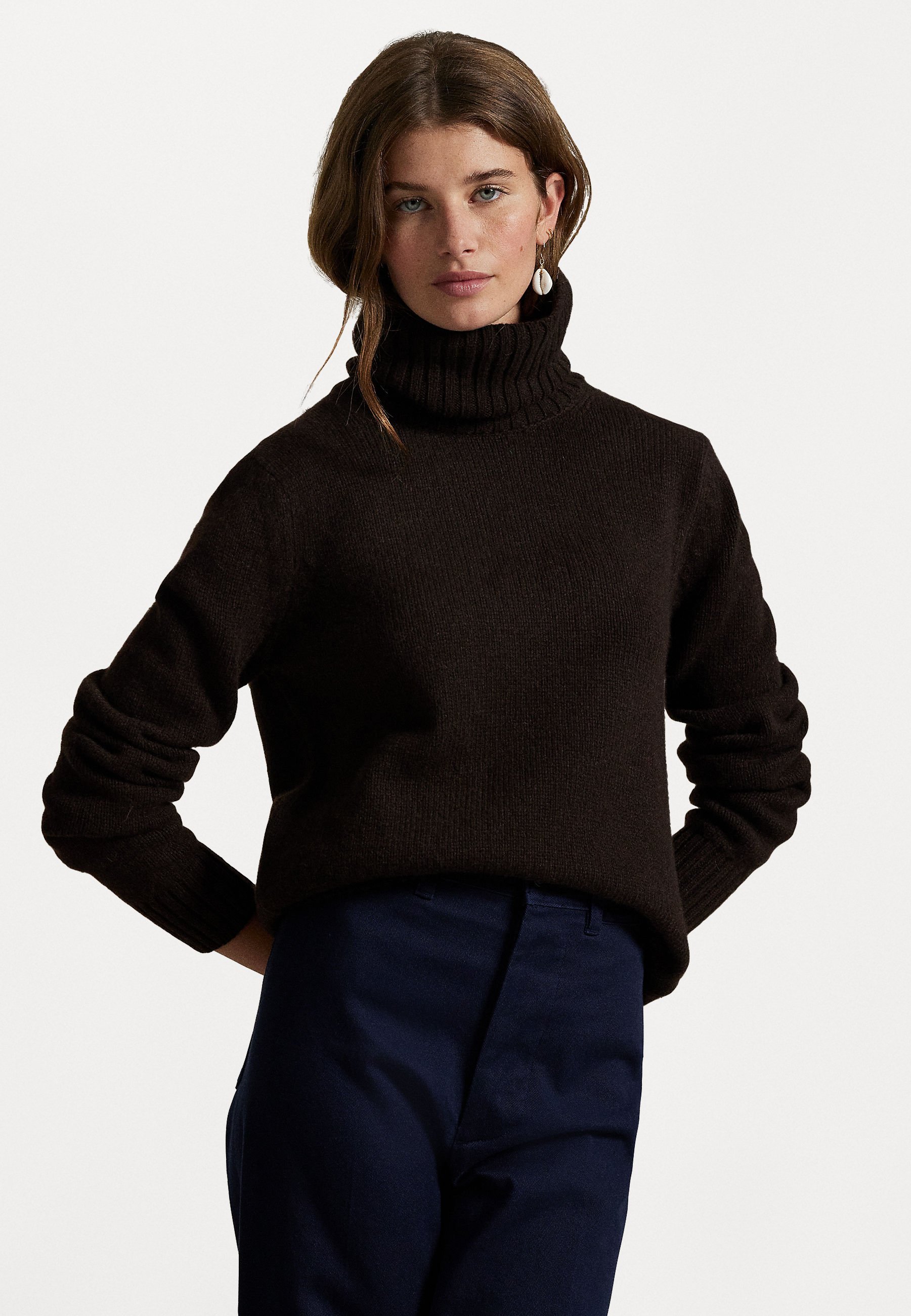 Polo Ralph Lauren wollen coltrui - Trui - walnootbruin