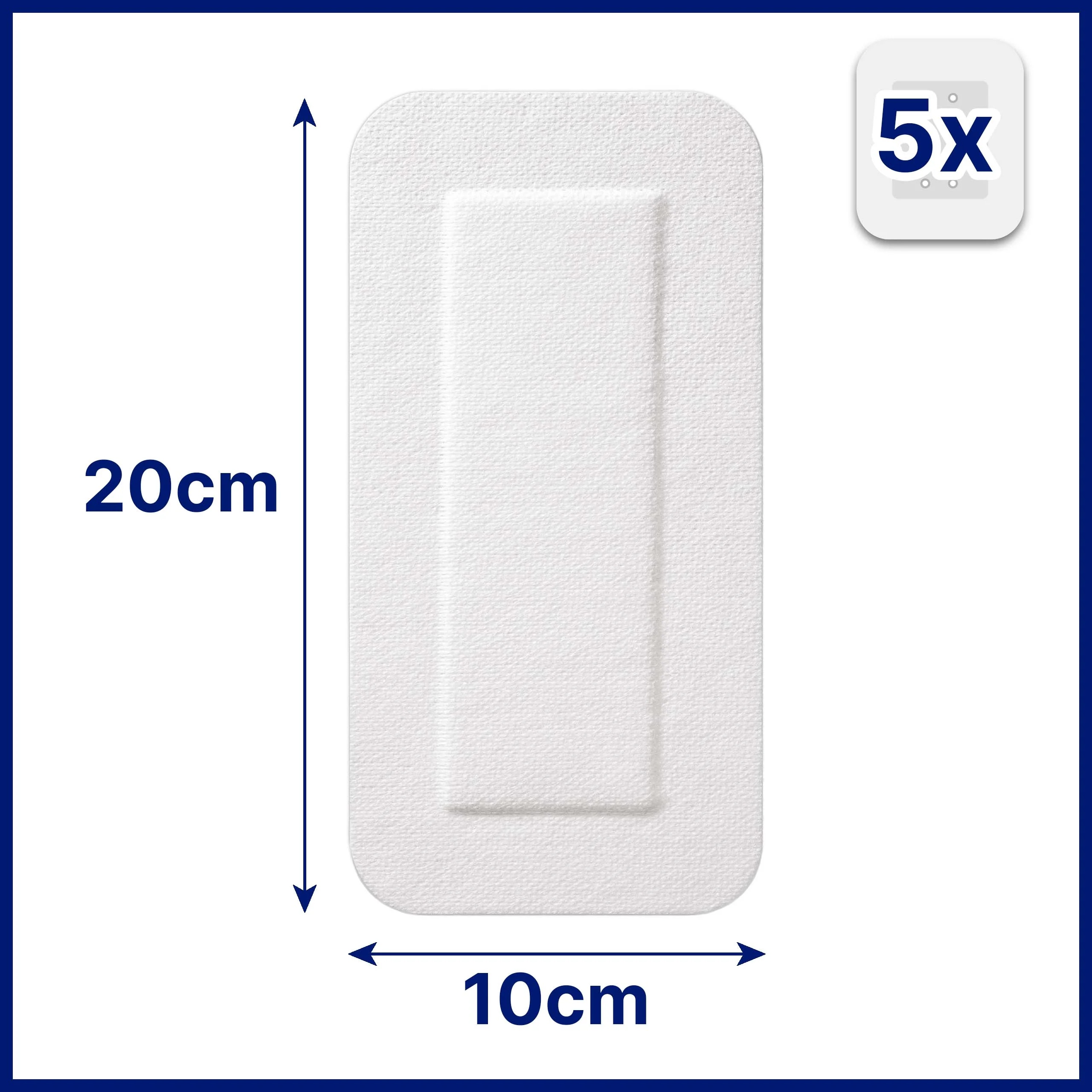 HANSAPLAST Hansaplast Sensitive 4XL 10x20 cm 5 Streifen steril