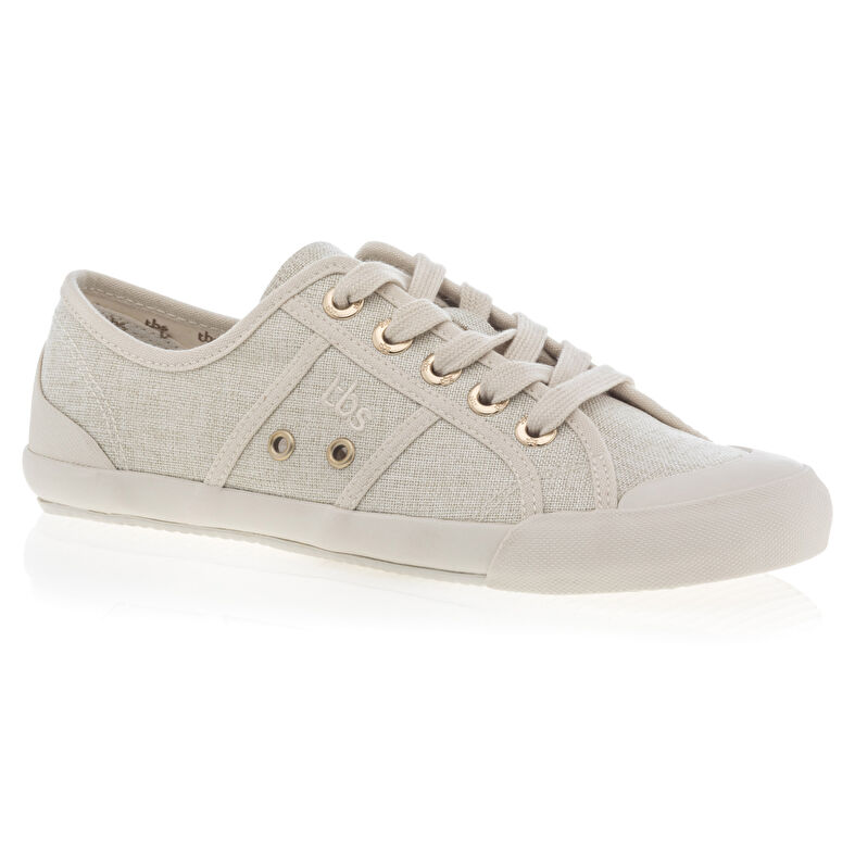 Zapatillas deportivas para mujer color beige.