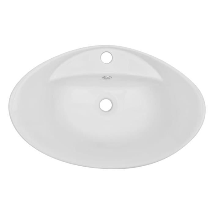 Mueble de baño contemporáneo CHEZZOE con lavabo individual y estante - Juego completo de baño de 2 piezas, cerámica - Negro ☺88679