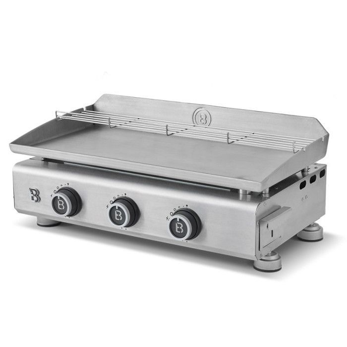 Plancha gaz Silvia EVO Inox 3 feux - BRASERO BY FAVEX - 7,95 kW – Plaque inox – Surface 67 x 34 cm – LONGTIME®