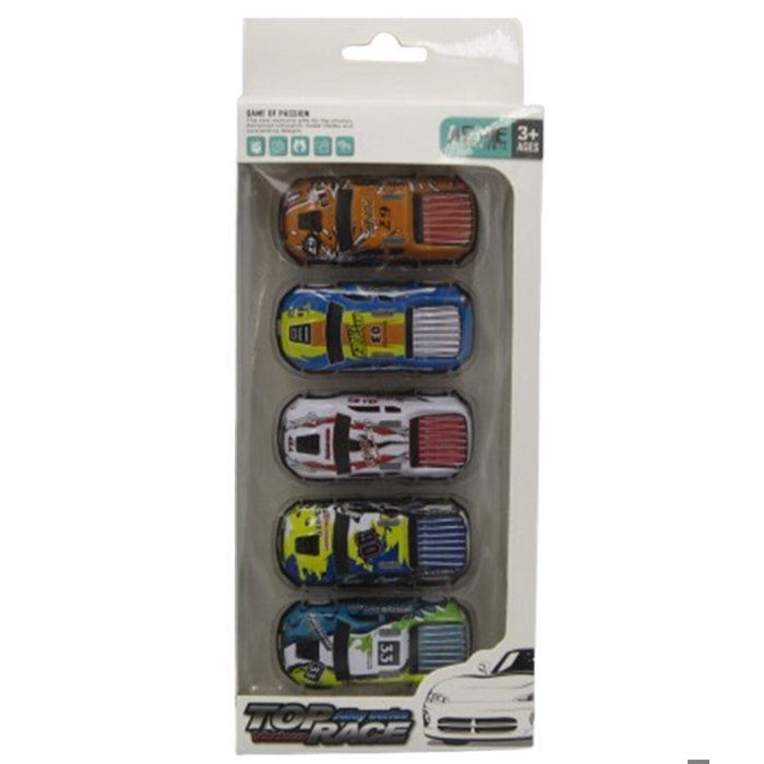 Miniature cars - EQUIP LOISIRS - 1/72 - 5 cars - Friction-powered - Multicolored