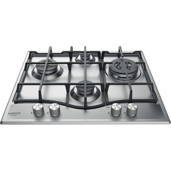 Placa de fogão a gás - HOTPOINT - 4 queimadores - L 60 x P 51 cm - PNN 641 IX