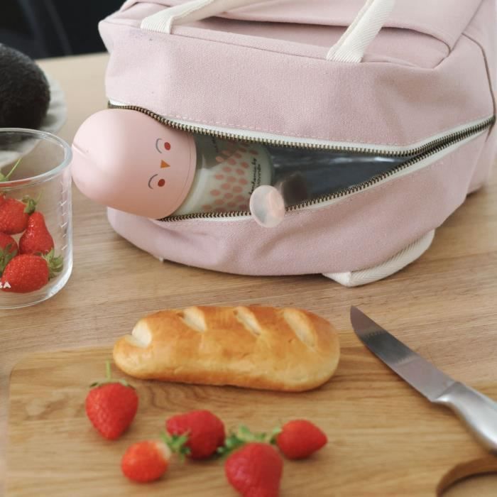Borsa termica per il pranzo color rosa cipria