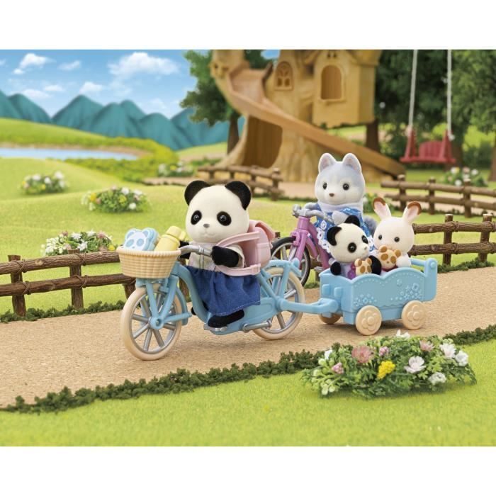 La fille panda, son vélo et sa remorque - SYLVANIAN FAMILIES - 5652 - Pour enfant à partir de 3 ans