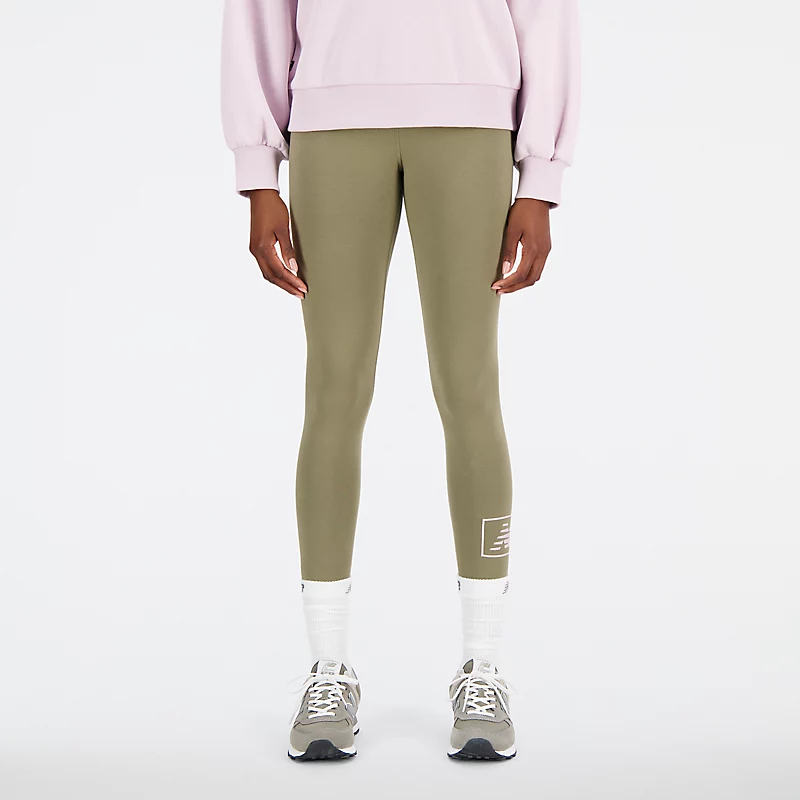 Femme Essentials katoenen panty met elastaan - COVERT GREEN