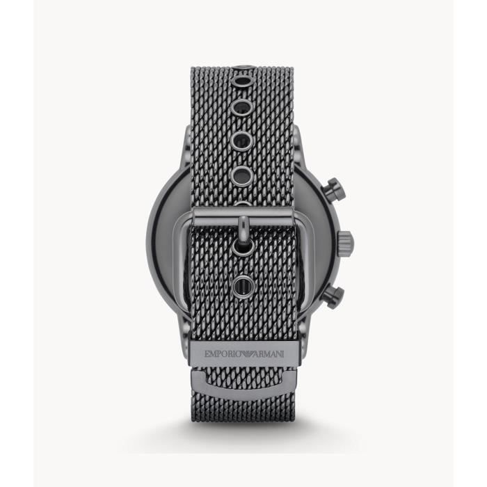 Emporio Armani AR1979 Herenhorloge - Chronograaf - Roestvrij staal - Gunmetal - Blauw
