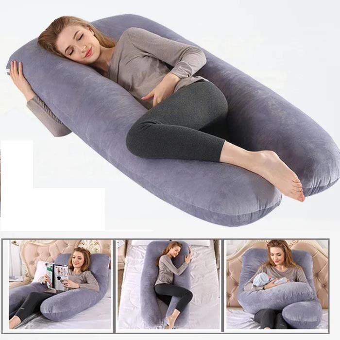 Oreiller multifonctionnel en forme de u pour les femmes enceintes