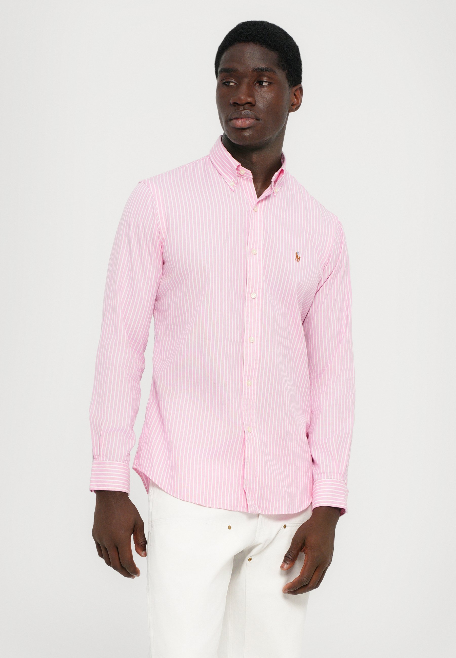 Polo Ralph Lauren gestreept overhemd op maat - Overhemd - nieuw roze/wit