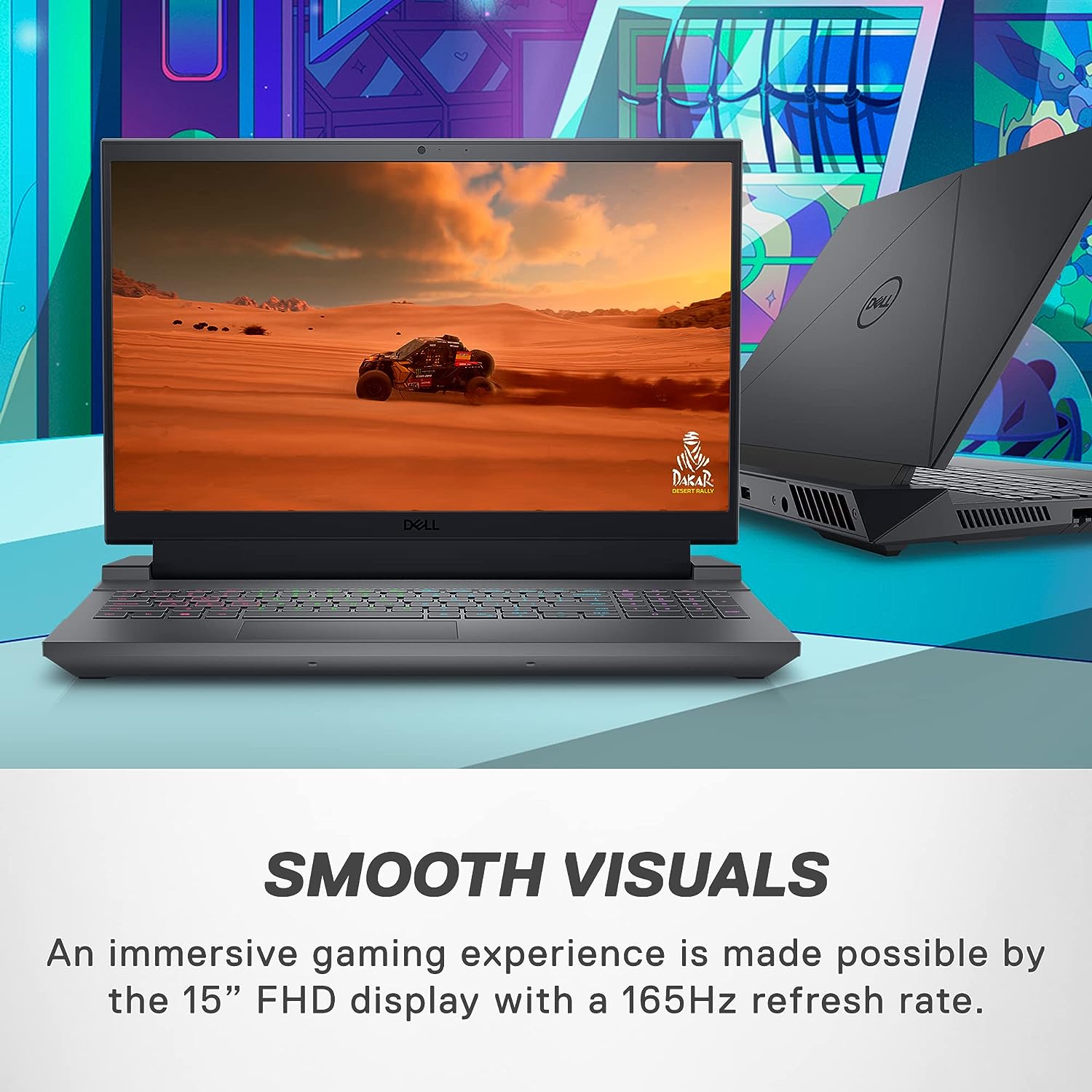 Dell G15 5530 Gaming-Laptop – 15,6-Zoll-FHD-Display (1920 x 1080), Intel Core i7-13650HX, 16 GB DDR5-RAM, 1 TB SSD, NVIDIA GeForce RTX 4060 8 GB GDDR6, Windows 11 Home, Service – Dunkelgrau