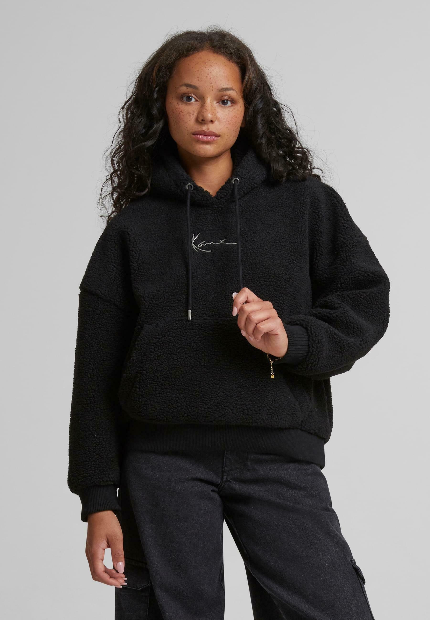 Sweat à capuche Karl Kani SIGNATURE TEDDY - noir