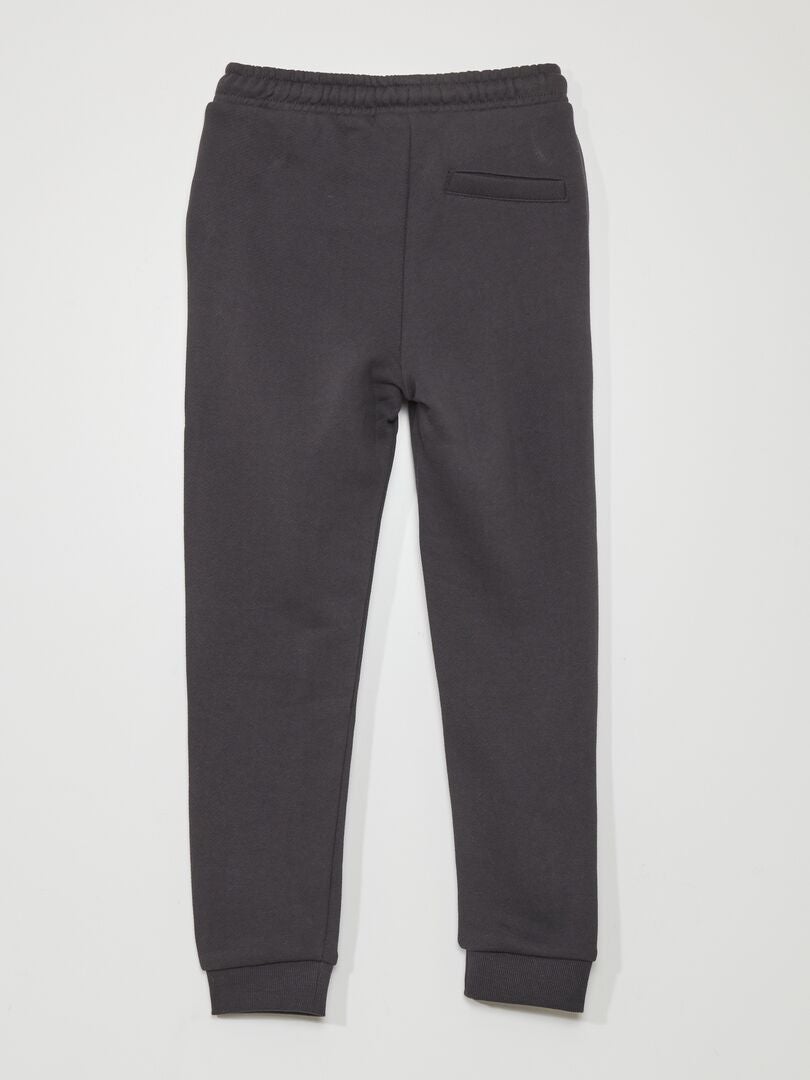 Joggingbroek van French Terry met stiksels - ZWART